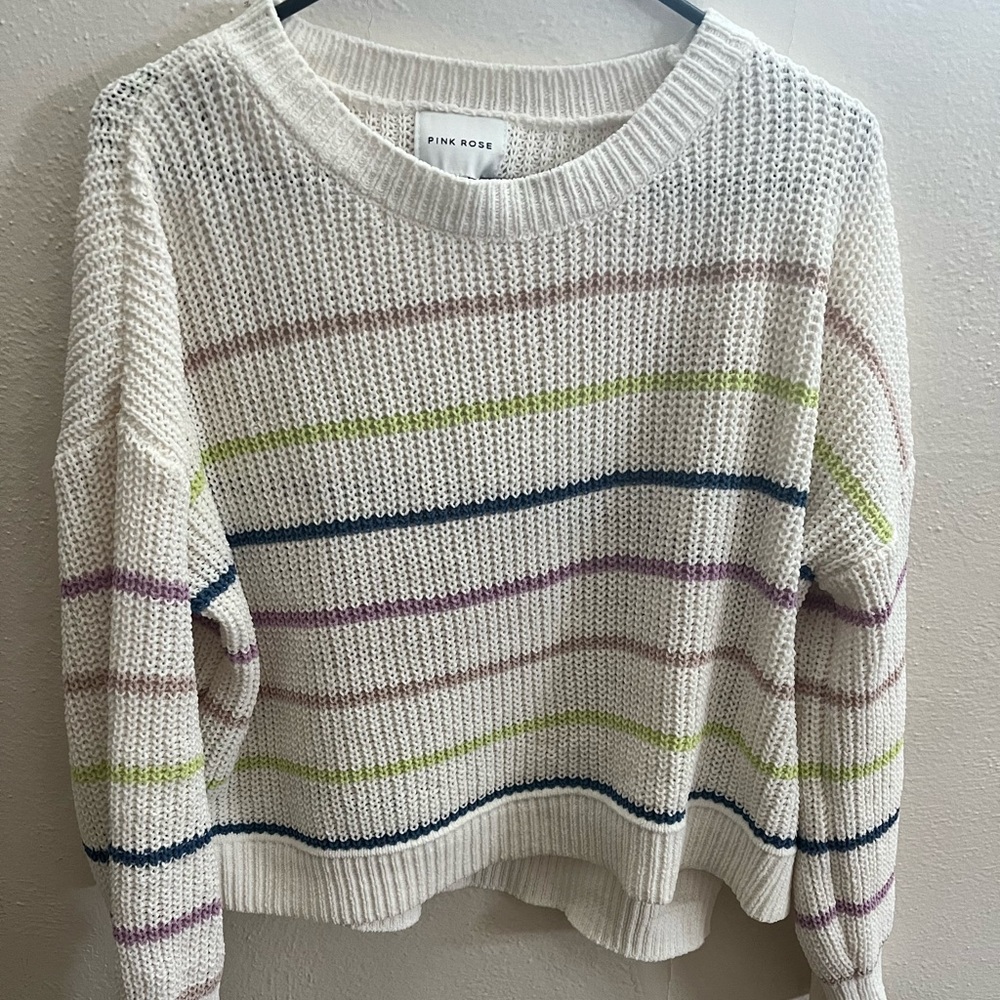 Cute, soft, multicolored sweater.